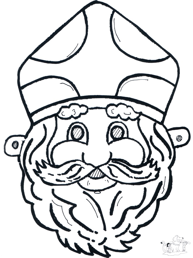 Disegno da bucherellare - maschera 11 - Maschere