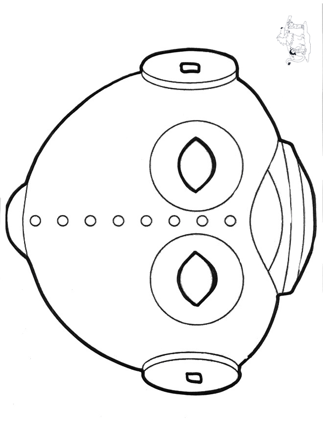 Disegno da bucherellare - maschera 14 - Maschere