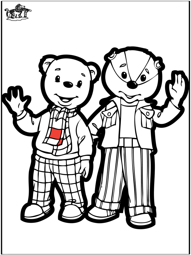 Disegno da bucherellare - orso bruno - Personaggi di fumetto