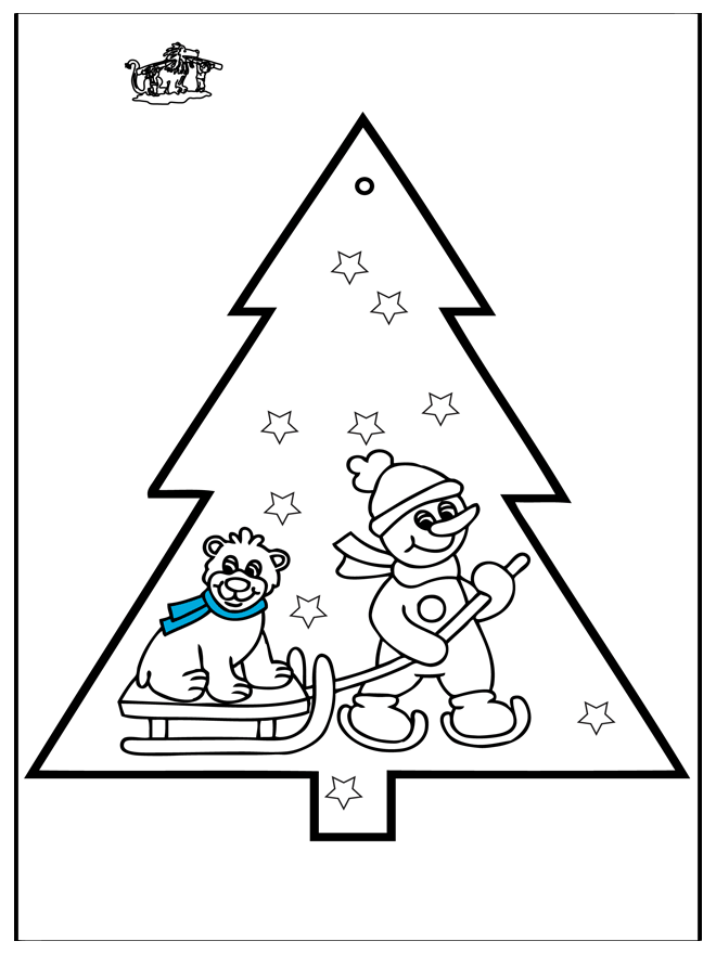 Disegno da bucherellare - pupazzo di neve 3 - Disegni da bucherellare Natale