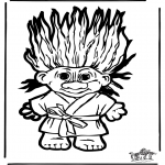 Disegni da bucherellare - Disegno da bucherellare Troll