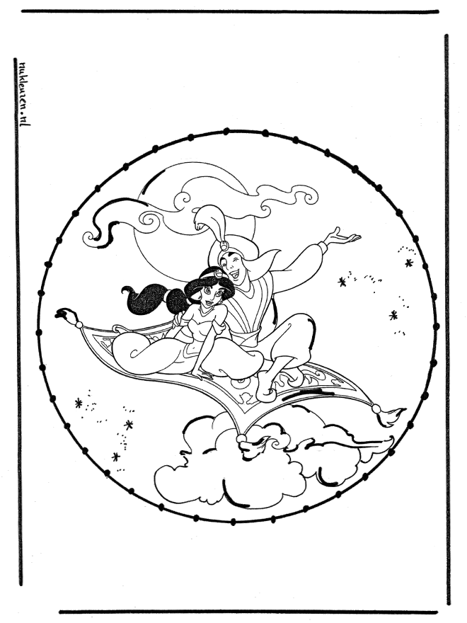 Disegno da ricamare ' Aladdin 2 - Personaggi di fumetto