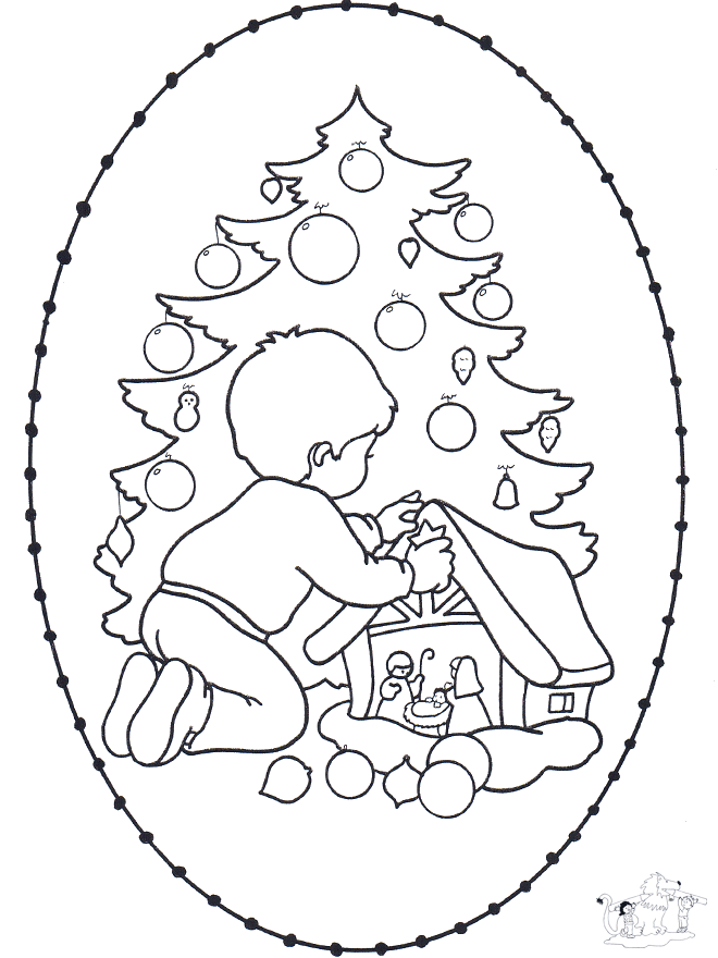 Disegno da ricamare ' albero di Natale - Personaggi di fumetto