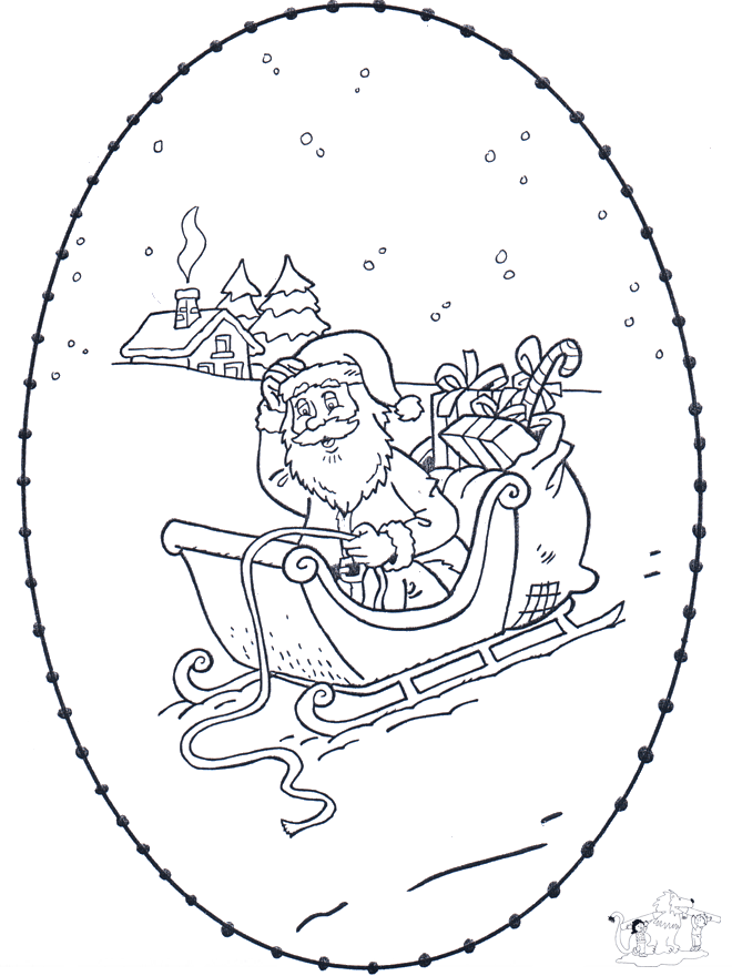 Disegno da ricamare ' babbo natale 1 - Personaggi di fumetto