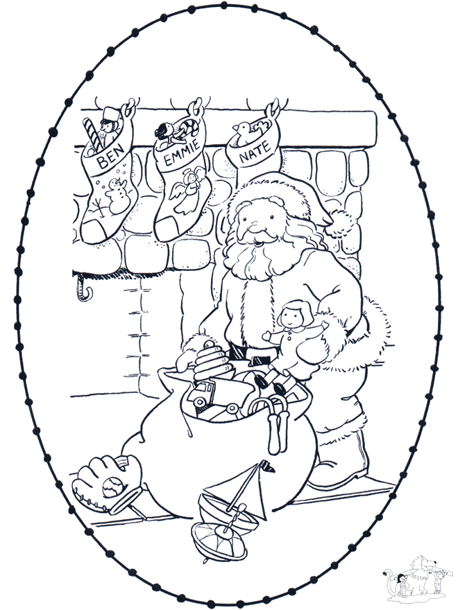 Disegno da ricamare ' babbo natale 2 - Personaggi di fumetto