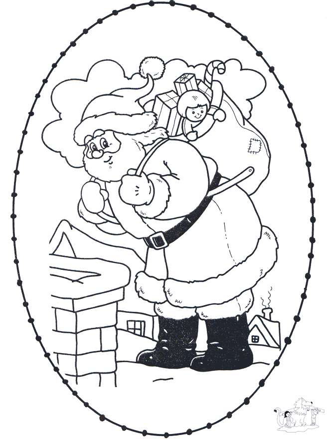 Disegno da ricamare ' babbo natale - Personaggi di fumetto