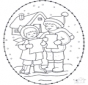 Disegno da ricamare ' canti nella neve