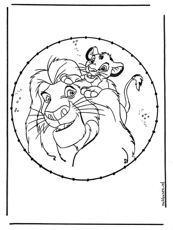 Disegno da ricamare ' Il re leone - Personaggi di fumetto