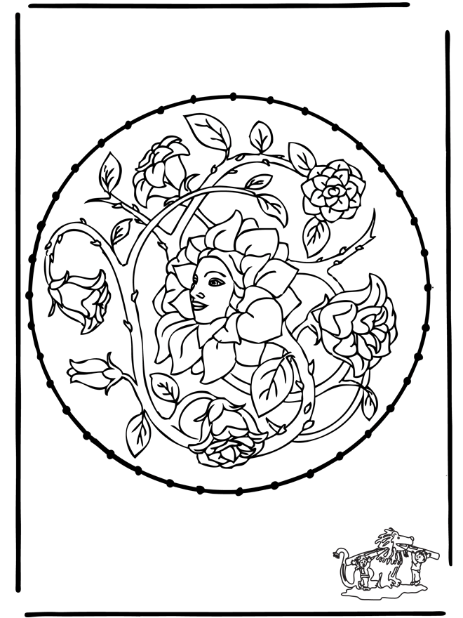 Disegno da ricamare ' primavera - Mandala