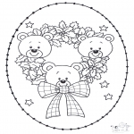 Disegni da colorare Natale - Disegno da ricamare Natale 14