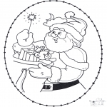 Disegni da colorare Natale - Disegno da ricamare Natale 22