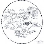 Disegni da colorare Natale - Disegno da ricamare Natale 6