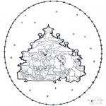 Disegni da colorare Natale - Disegno da ricamare Natale