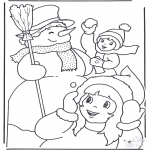 Disegni da colorare Inverno - Divertimento invernale