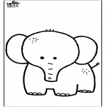 Disegni da colorare Animali - Elefante 7