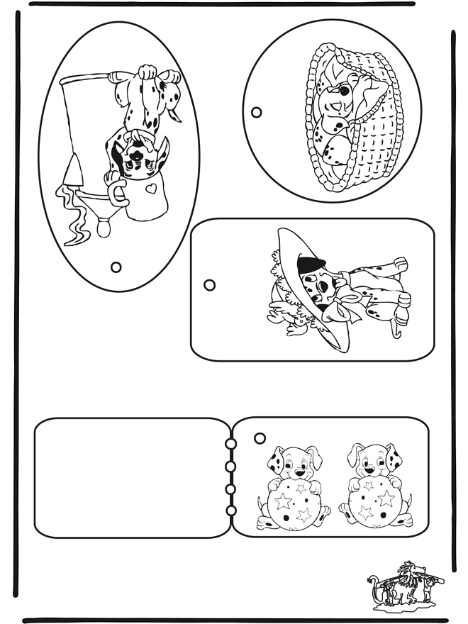 Etichette per regali - La carica dei 101 - inviti