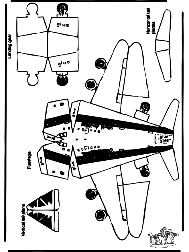 Figurina da ritagliare Aereo - Figurine da ritagliare