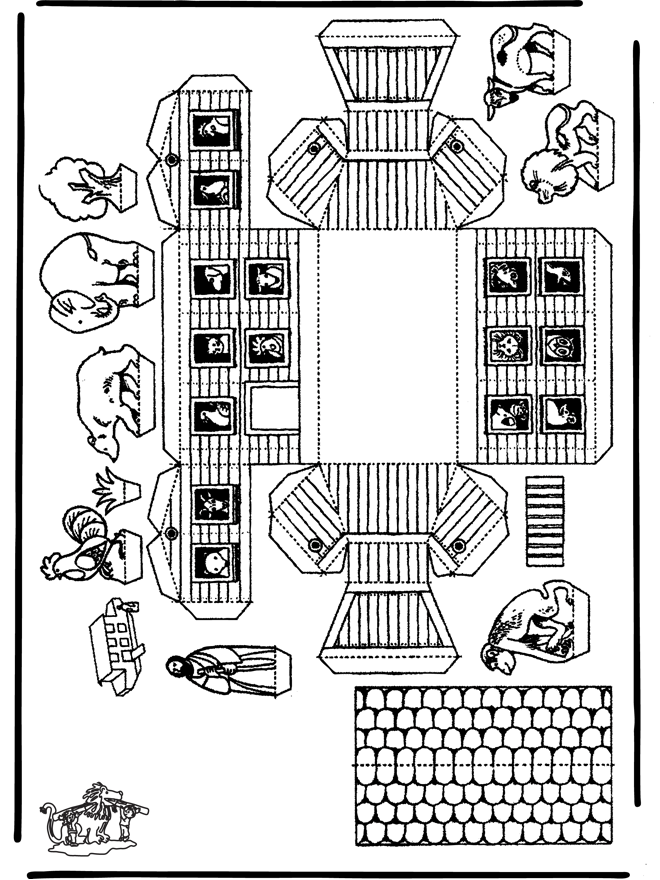 Figurina da ritagliare Arca - Lavori manuali