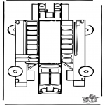 Lavori manuali - Figurina da ritagliare Autobus