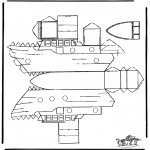 Lavori manuali - Figurina da ritagliare barca