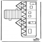 Lavori manuali - Figurina da ritagliare Casa 2