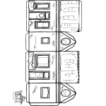 Lavori manuali - Figurina da ritagliare casetta 1