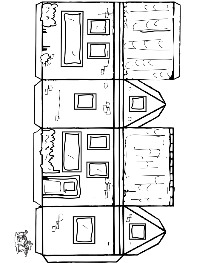 Figurina da ritagliare casetta 2 - Figurine da ritagliare