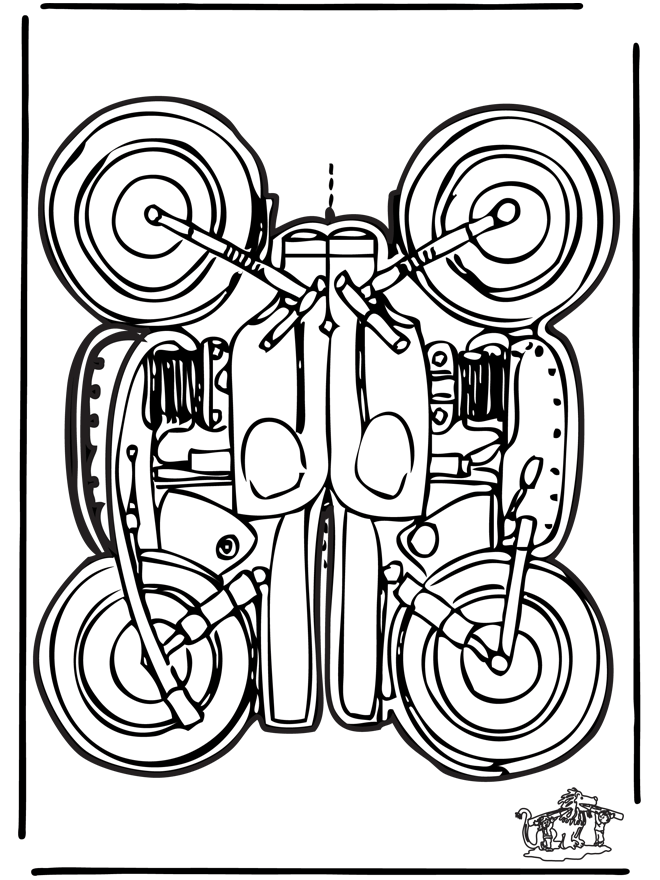 Figurina da ritagliare Moto - Figurine da ritagliare