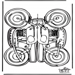 Lavori manuali - Figurina da ritagliare Moto