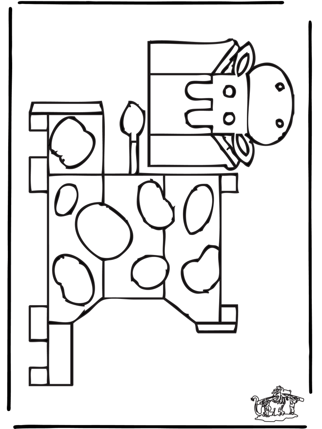 Figurina da ritagliare Mucca 1 - Figurine da ritagliare