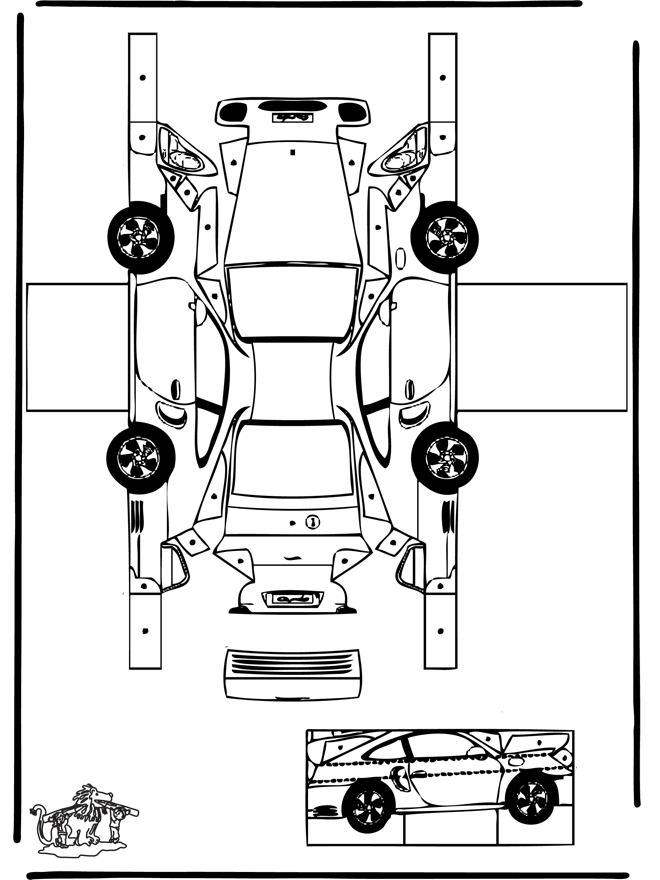 Figurina da ritagliare Porsche - Figurine da ritagliare