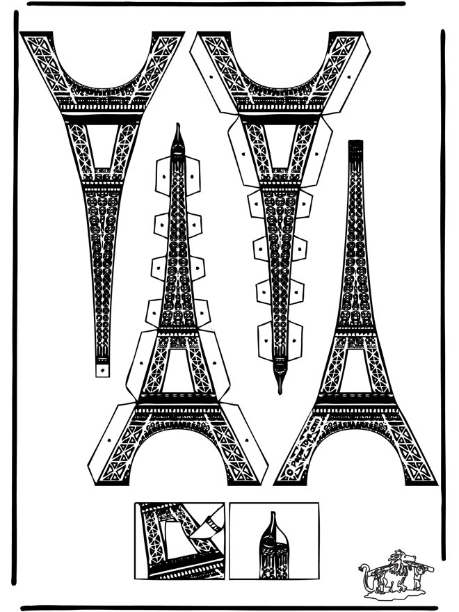 Figurina da ritagliare Torre Eiffel - Figurine da ritagliare
