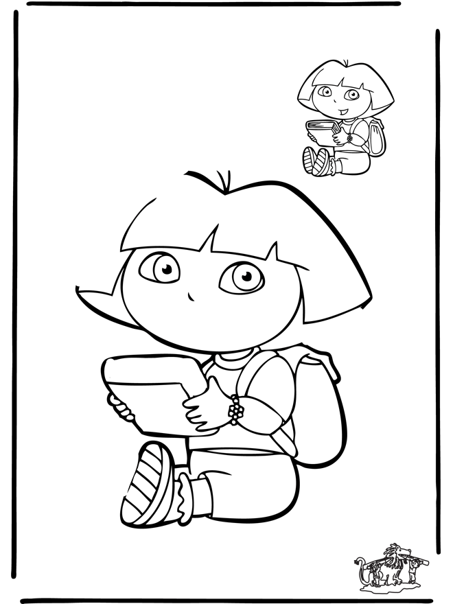 Finisci il disegno Dora - Disegni da ricopiare