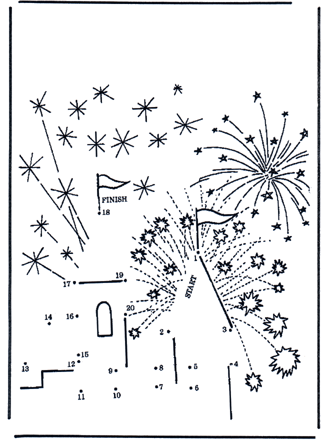 Fuochi artificiali - Disegna seguendo i numeri