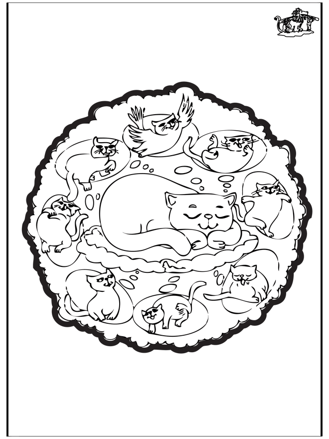 Gatti - mandala - Mandala animali