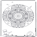 Disegni da colorare Mandala - Geomandala animali 3