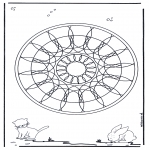 Disegni da colorare Mandala - Geomandala animali 4