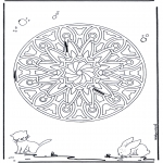 Disegni da colorare Mandala - Geomandala animali 6