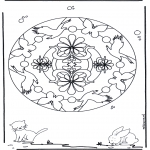 Disegni da colorare Mandala - Geomandala animali 7