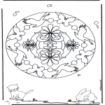 Disegni da colorare Mandala - Geomandala animali 7