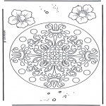 Disegni da colorare Mandala - Geomandala - fiori