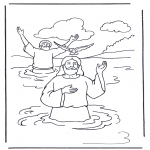 Disegni biblici da colorare - Gesù e Giovanni Battista 1