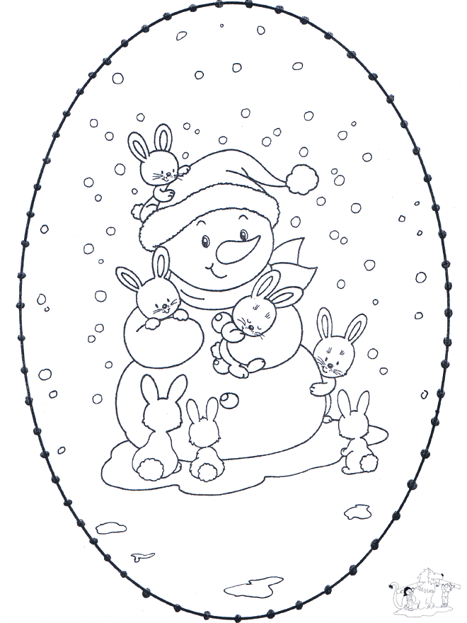 Inverno - Disegno da ricamare 1 - Neve