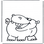 Disegni da colorare Animali - Ippopotamo 2