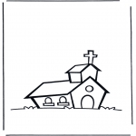 Disegni biblici da colorare - La chiesa 1