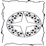 Disegni da colorare Mandala - Mandala calcio