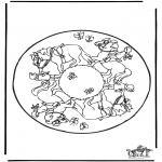 Disegni da colorare Mandala - Mandala cavallo 2