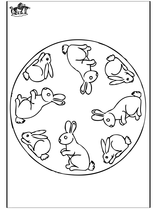 Mandala - Coniglietto pasquale - Pasqua