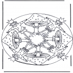 Disegni da colorare Vari temi - Mandala del fungo 1