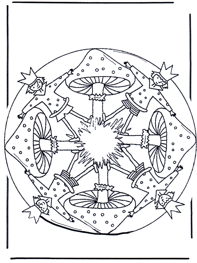 Mandala del fungo - Mandala bambini